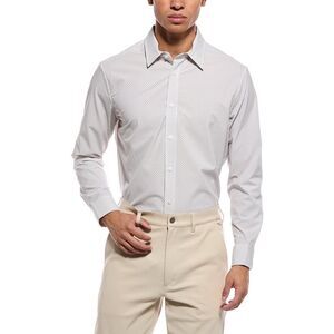 Report Collection Mens  4-Way Woven Sport Shirt, White
